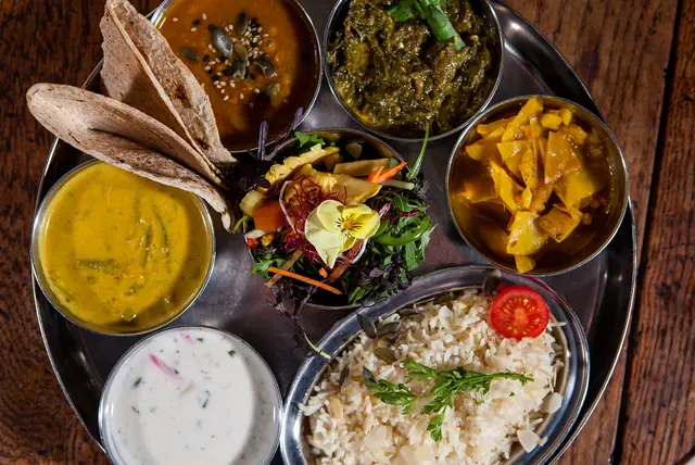 Healthy Vegan Bowl served at Golden Temple
